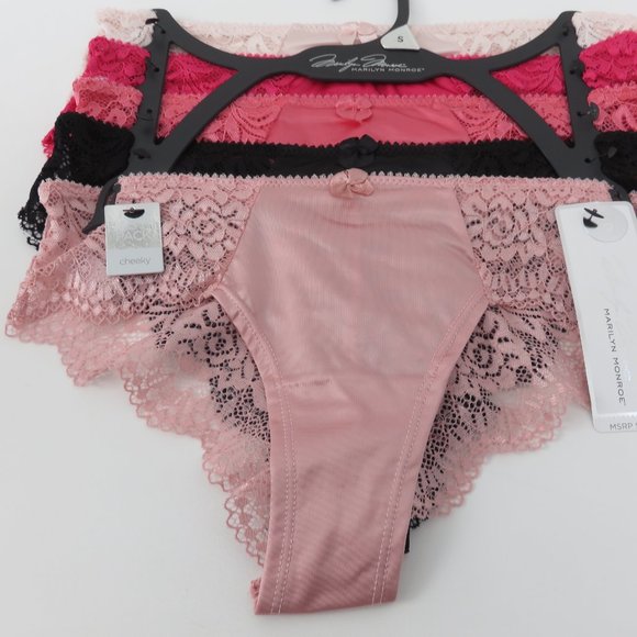(#F) Marilyn Monroe Cheeky Lace underwear panties 5 pairs - Picture 2 of 5